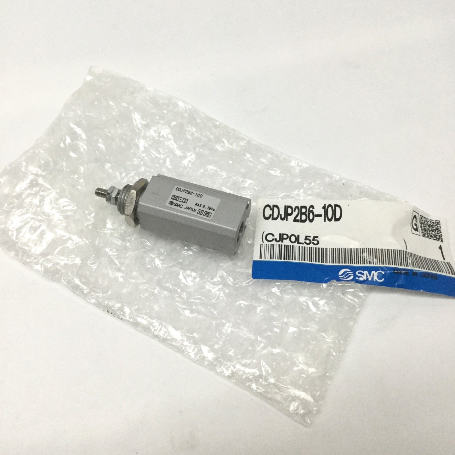 New – Open box SMC CDJP2B6-10D Miniature Pin Cylinder, Double-Acting, 6mm Bore, 10mm Stroke