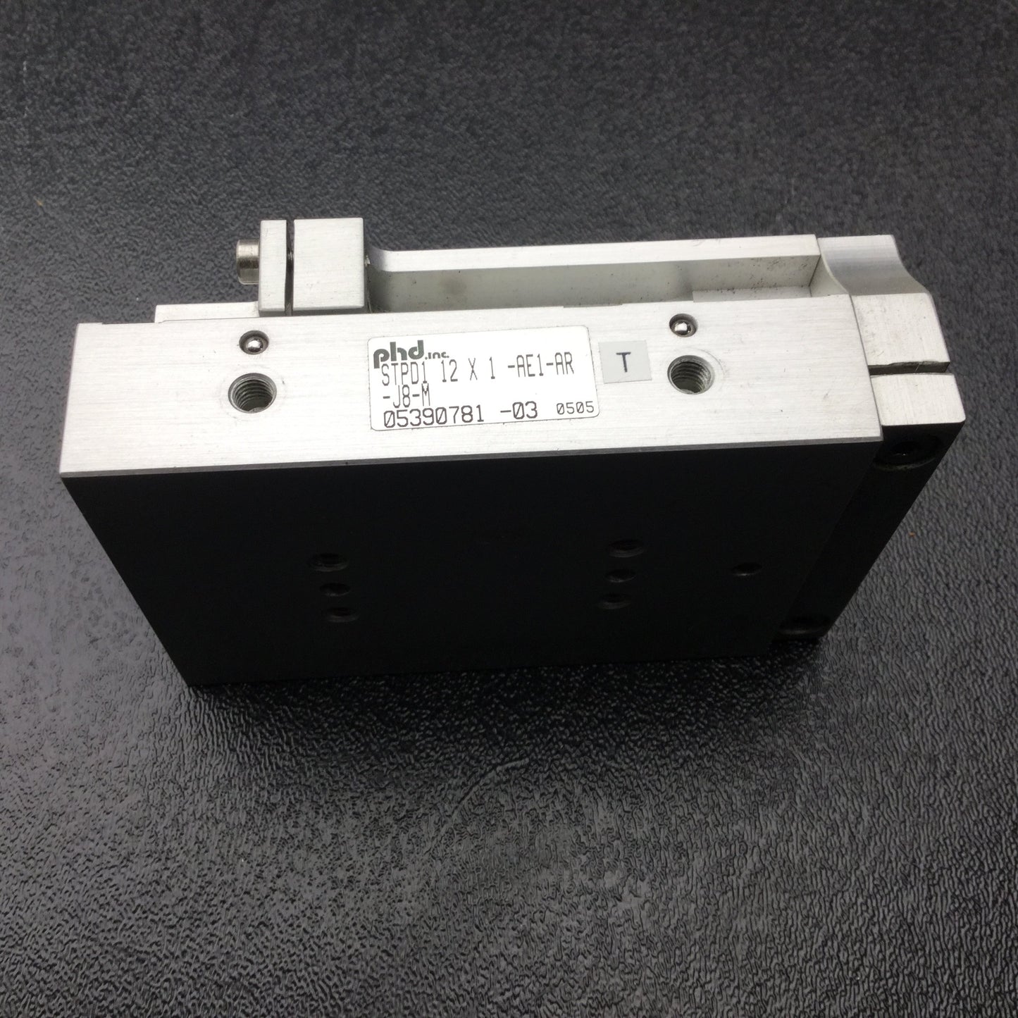 Used PHD STPD1 12X1-AE1-AR-J8-M Precision Pneumatic Actuator M5x0.8 10-32 Stroke: 1"