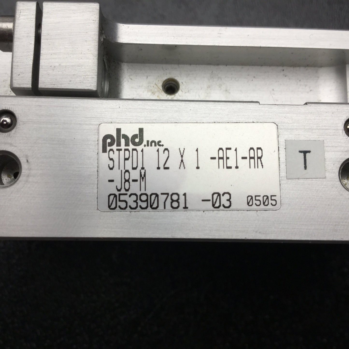 Used PHD STPD1 12X1-AE1-AR-J8-M Precision Pneumatic Actuator M5x0.8 10-32 Stroke: 1"