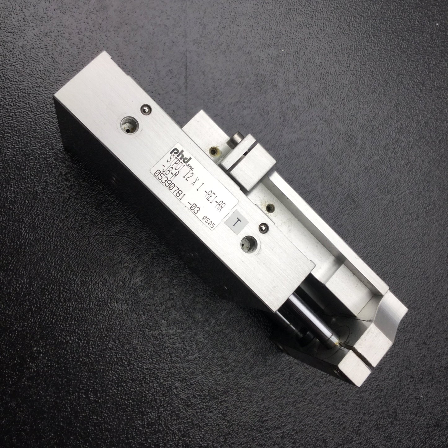Used PHD STPD1 12X1-AE1-AR-J8-M Precision Pneumatic Actuator M5x0.8 10-32 Stroke: 1"