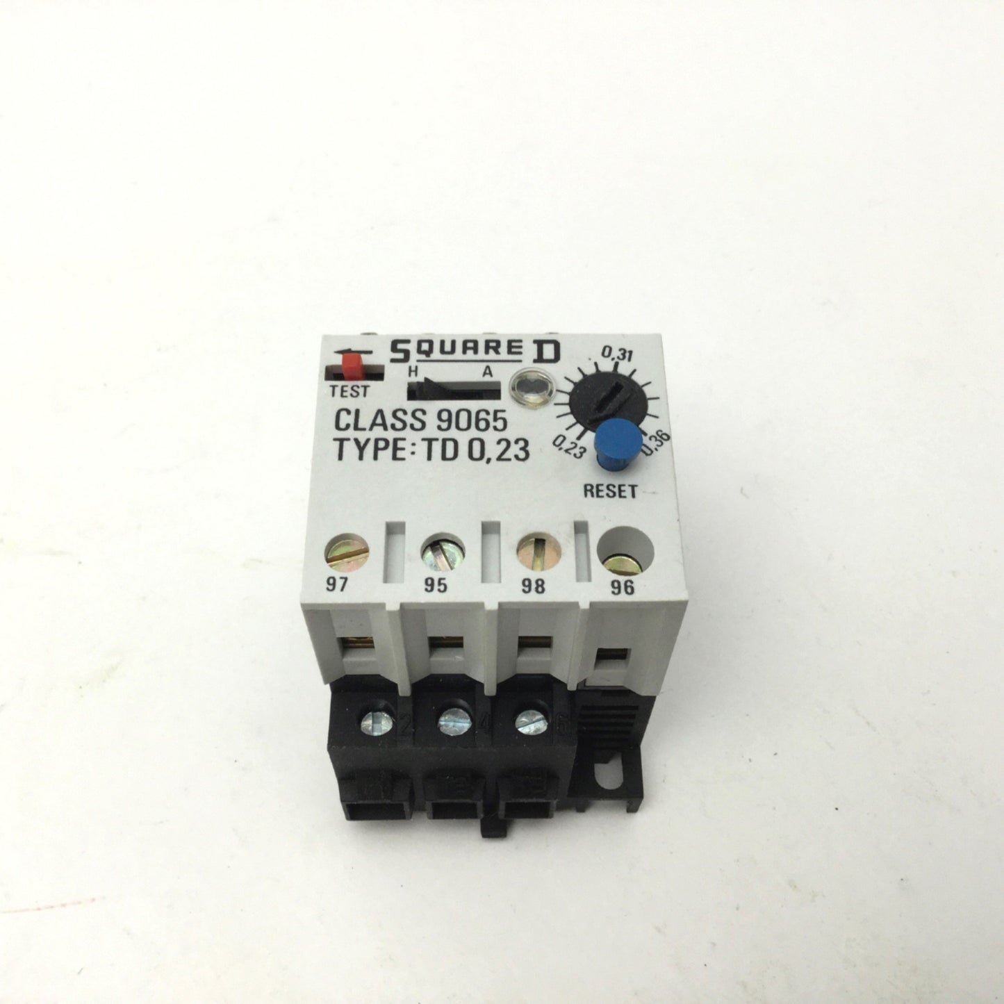 New Lot Of 3 Square D 9065 Type TD0.23 Thermal Overload Relay Range: 0.23A to 0.36A