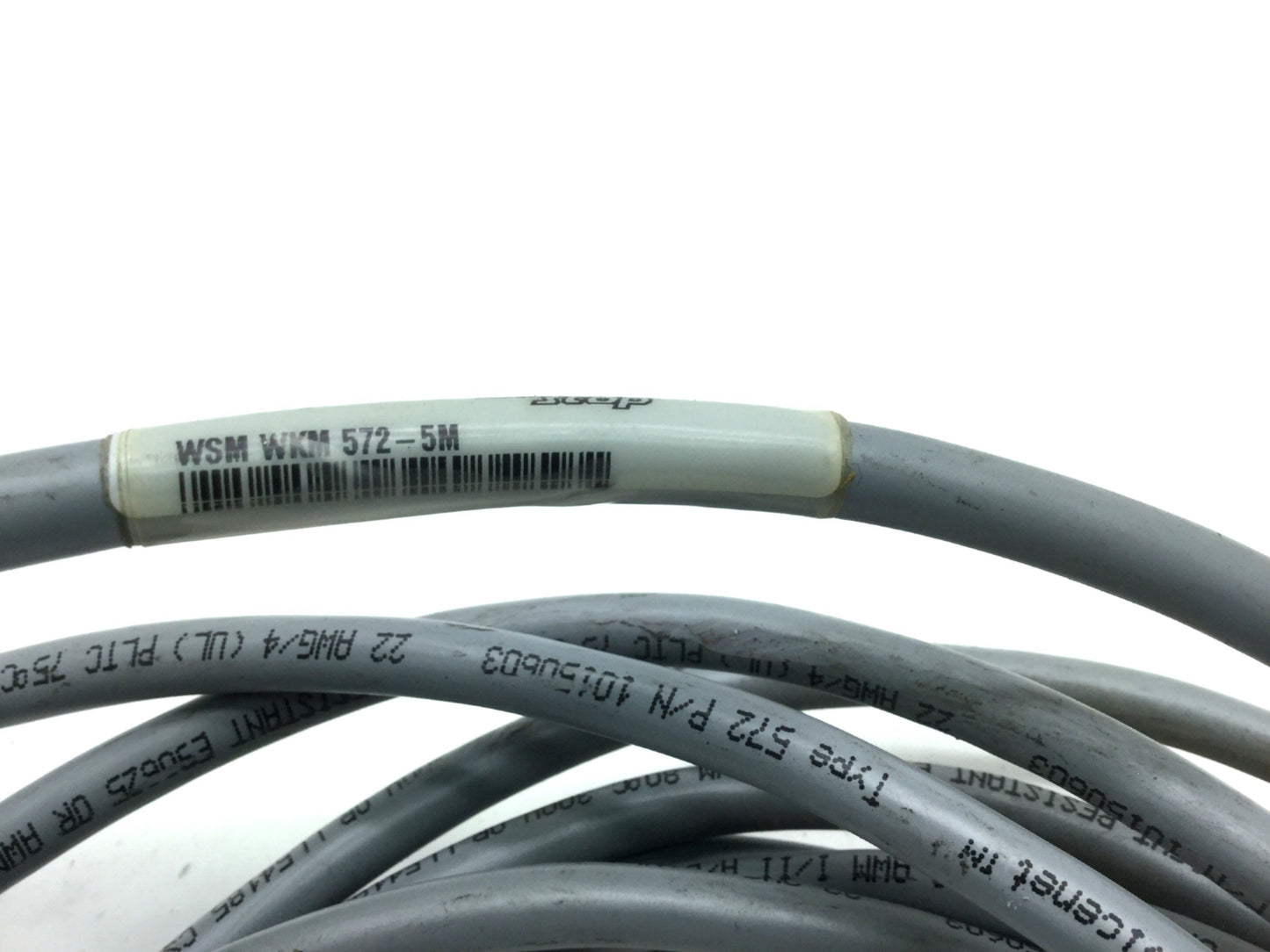 Used Turck WSM WKM 572-5M Right Angle Male to Female Connector 5-Pin 300V 5A