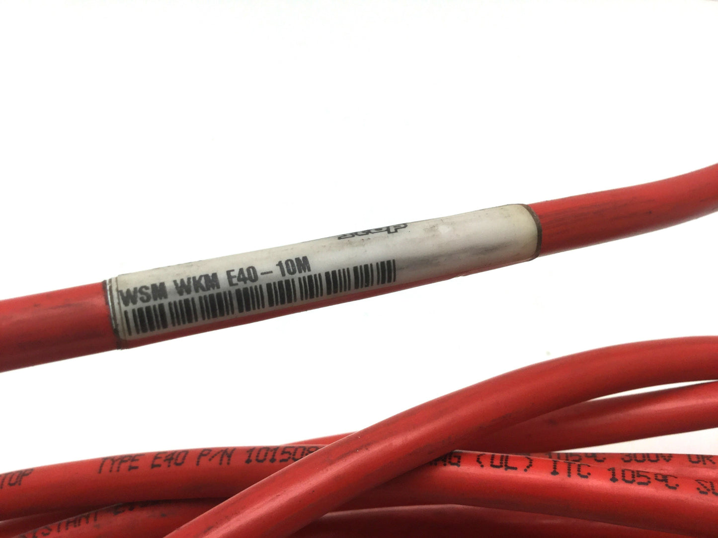 Used Turck WSM WKM E40-10M 4-Pin Connector Cable Length: 10M 7/8" Minifast