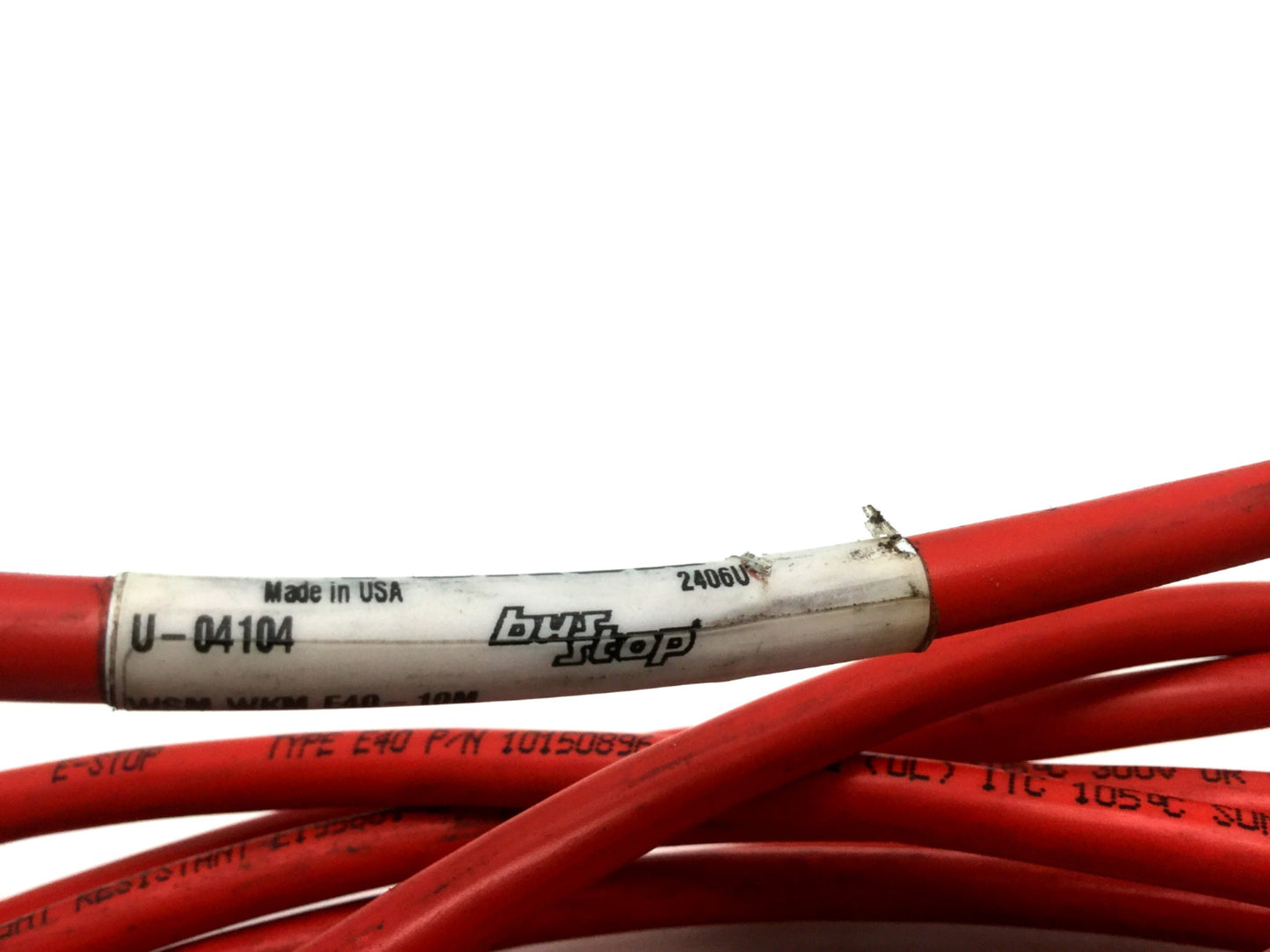 Used Turck WSM WKM E40-10M 4-Pin Connector Cable Length: 10M 7/8" Minifast