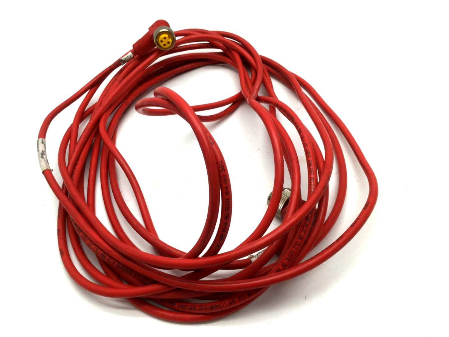 Used Turck WSM WKM E40-10M 4-Pin Connector Cable Length: 10M 7/8" Minifast