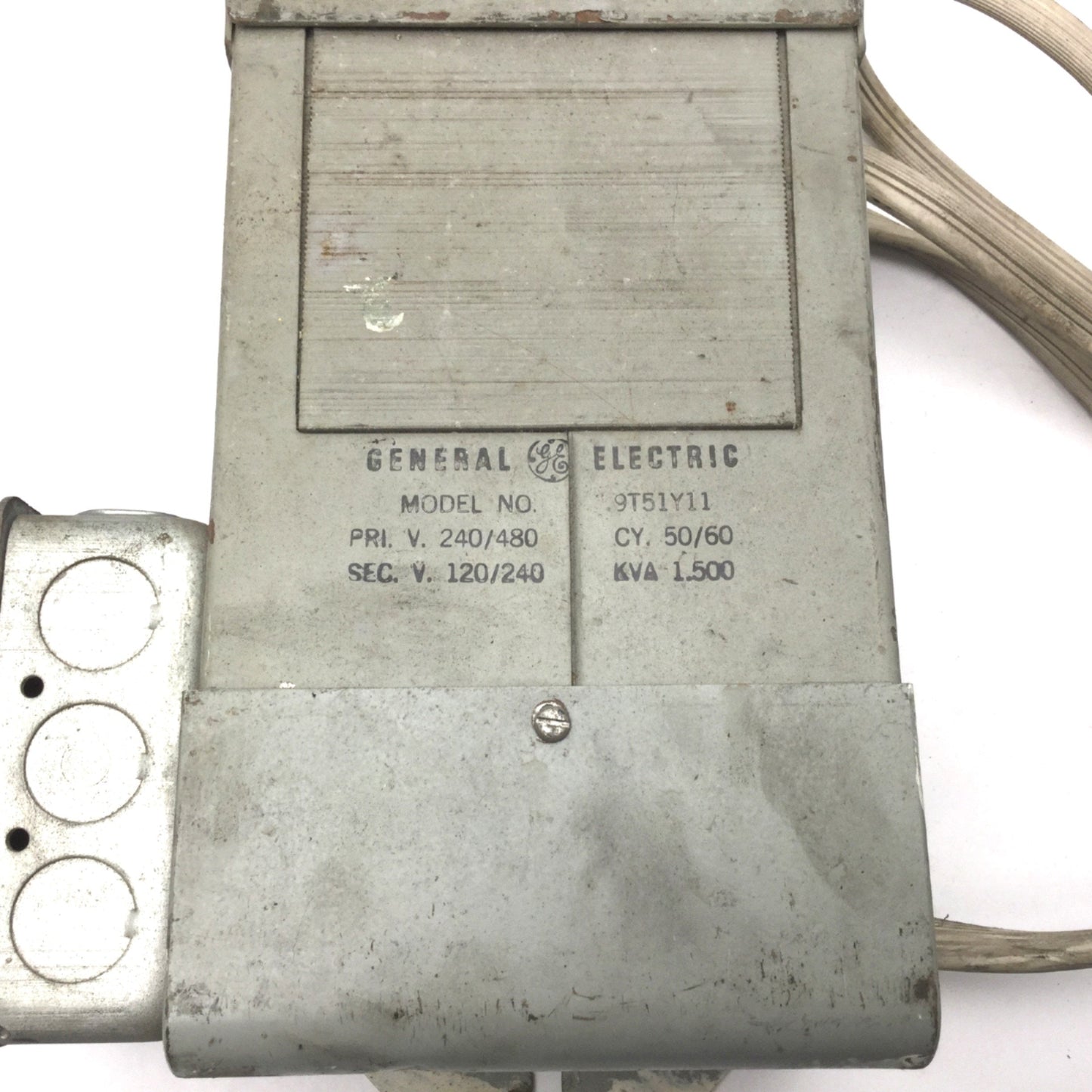 Used General Electric 9T51Y11 Dry Type Transformer Pri.240/480V, Sec.120/240V, 1.5KVA