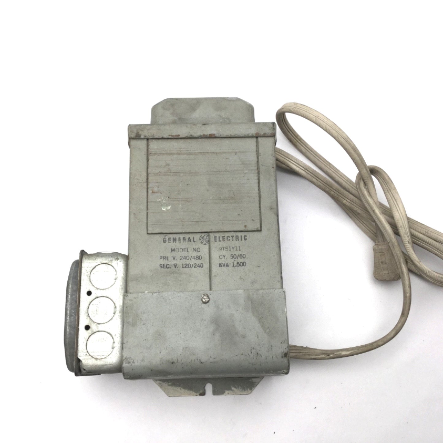Used General Electric 9T51Y11 Dry Type Transformer Pri.240/480V, Sec.120/240V, 1.5KVA