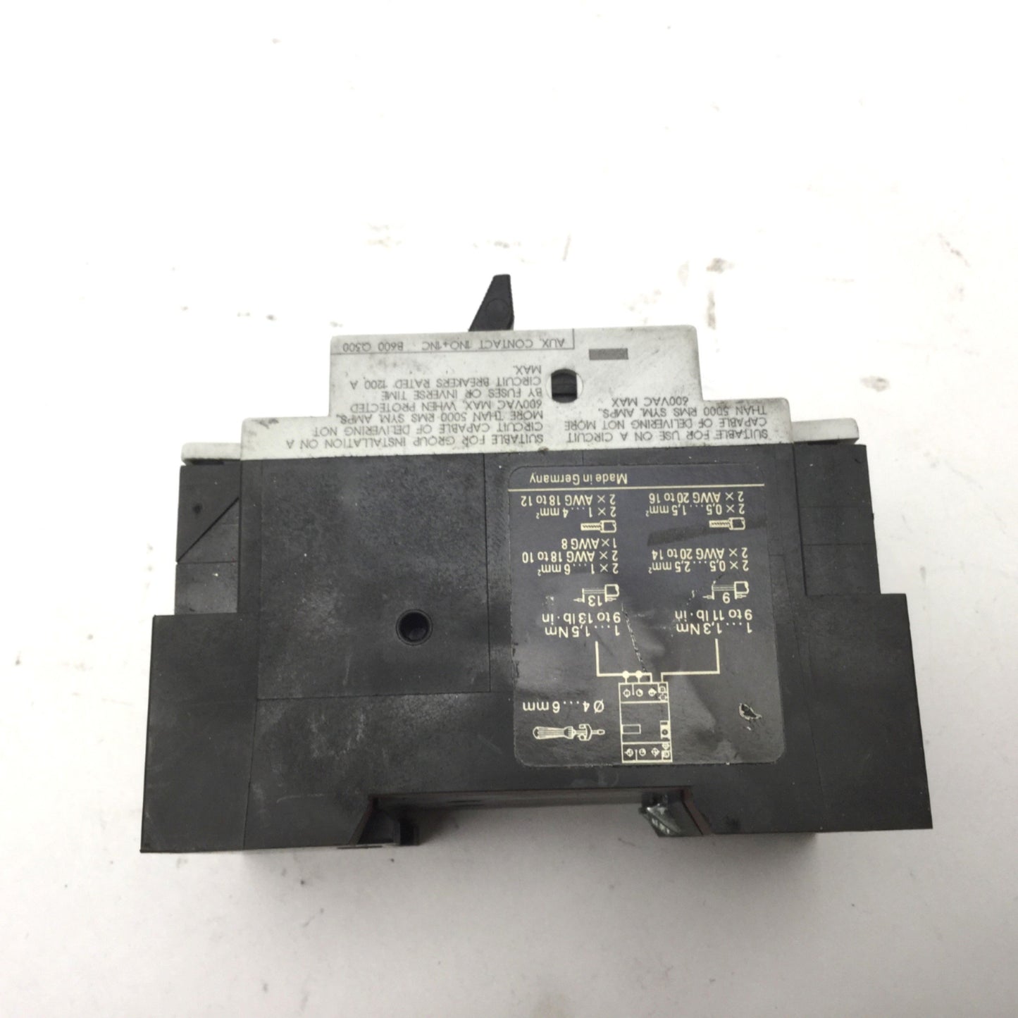 Used Lot Of 4 Siemens 3VU1300-1NJ00 Motor Protection Circuit Breakers 3.2-5A 600VAC