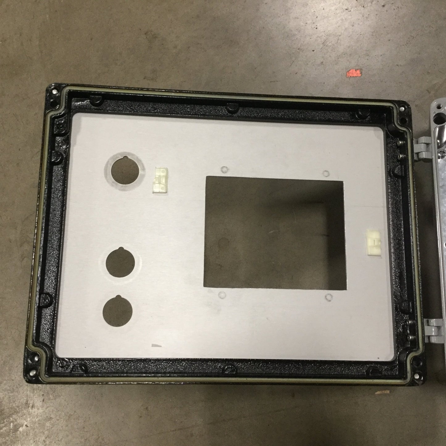 Used Hoffman C-CC403113 Cast Aluminum HMI Pendant Enclosure, Hinged, *Has Holes*