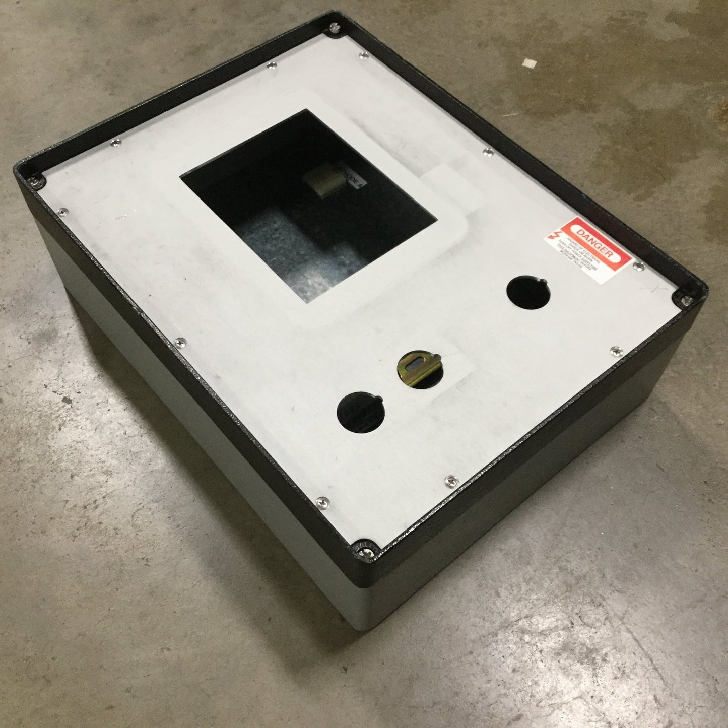 Used Hoffman C-CC403113 Cast Aluminum HMI Pendant Enclosure, Hinged, *Has Holes*