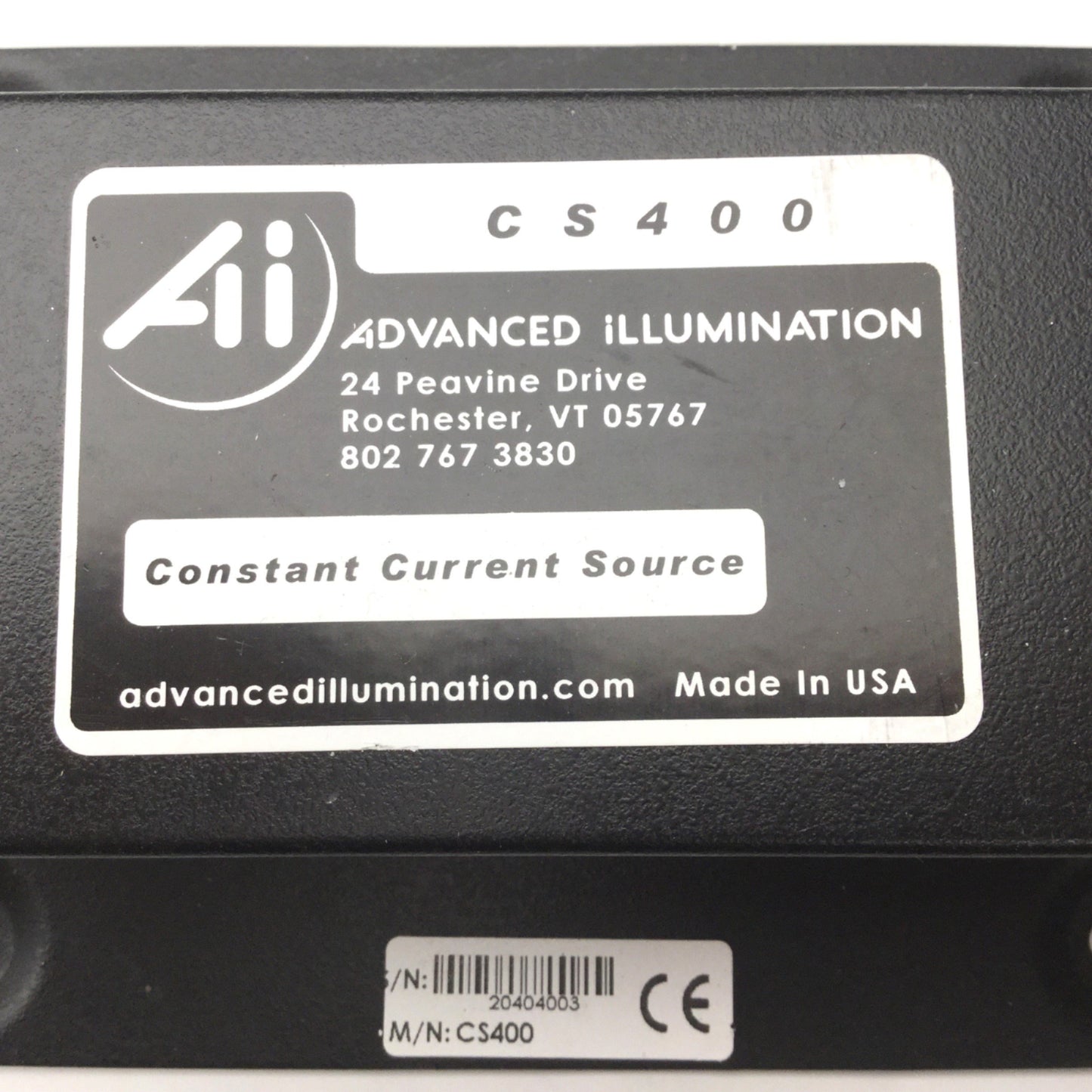 Used Adavanced Illumination CS400 Constant Current Source, 100-240VAC, .7A With Cord