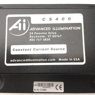 Used Adavanced Illumination CS400 Constant Current Source, 100-240VAC, .7A With Cord