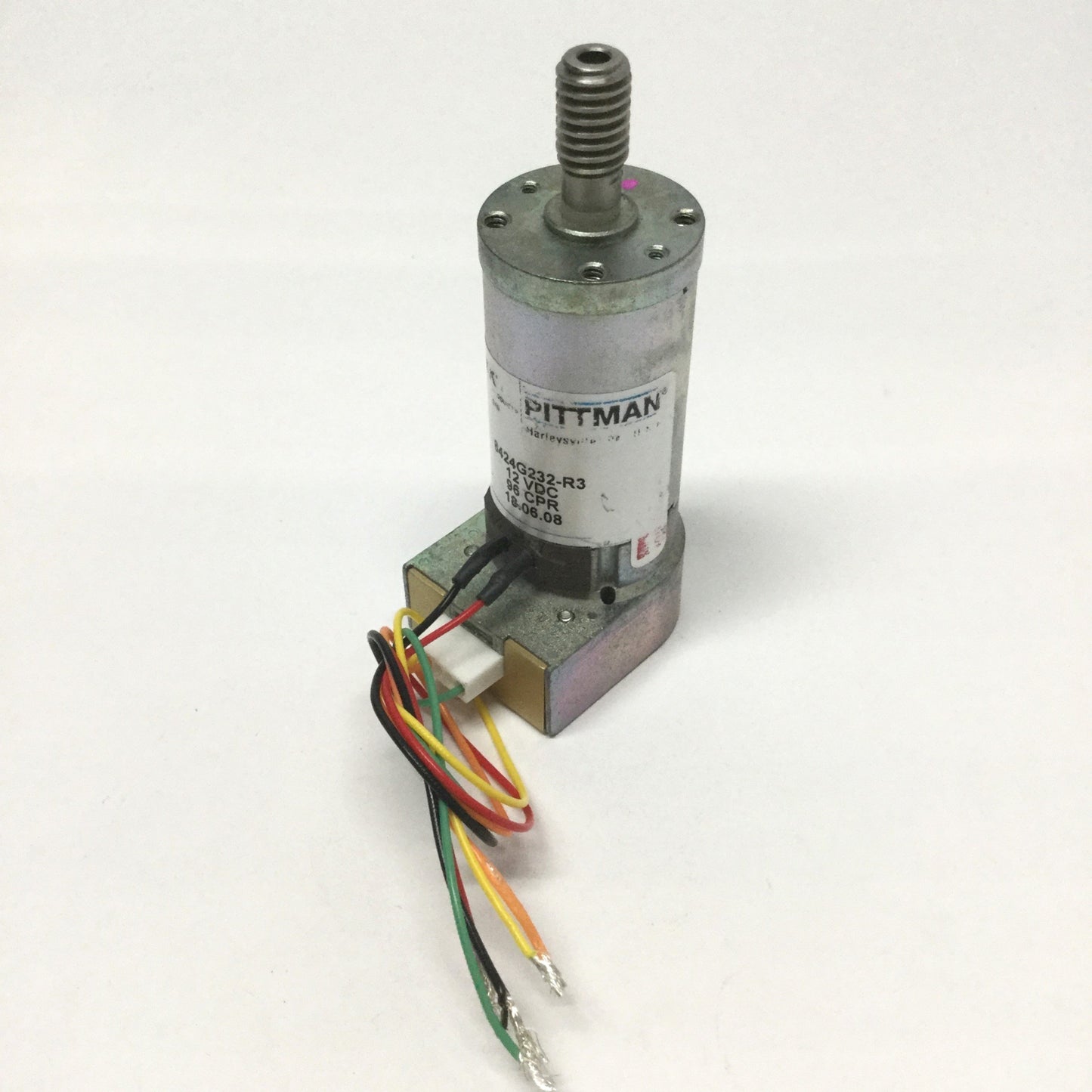 Used Ametek Pittman 8424G232-R3 DC Brush Servo Motor, 12VDC, 96 Counts/Rev Encoder