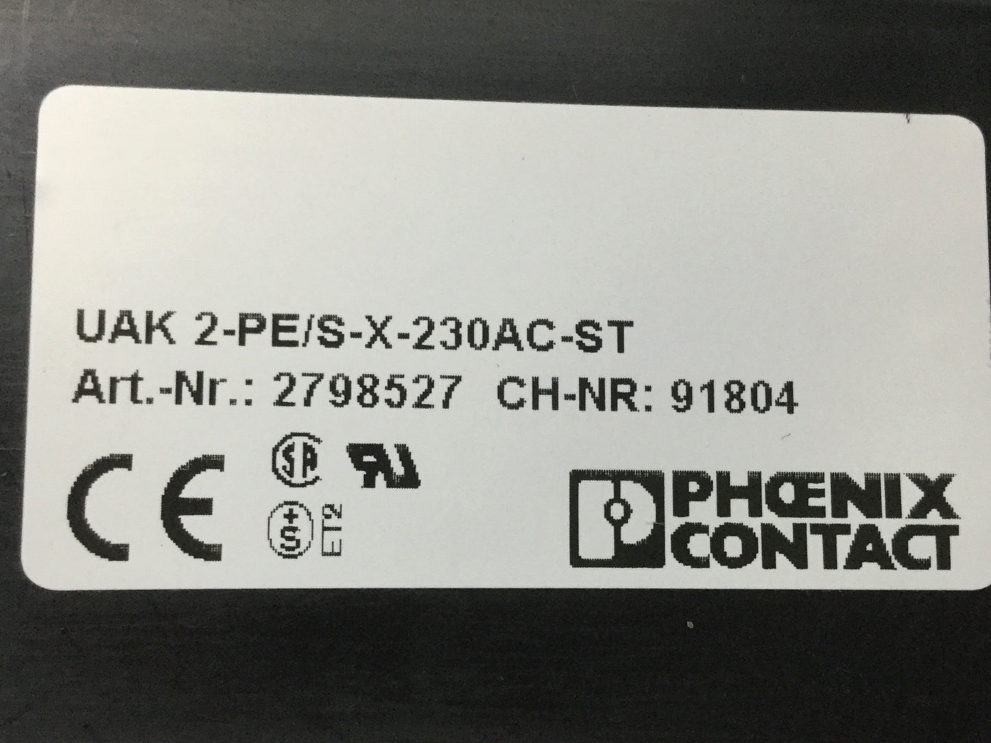 Used Phoenix Contact UAK 2-PE/S-X-230AC-ST Surge Suppressor w/ Base @ Terminal Blocks