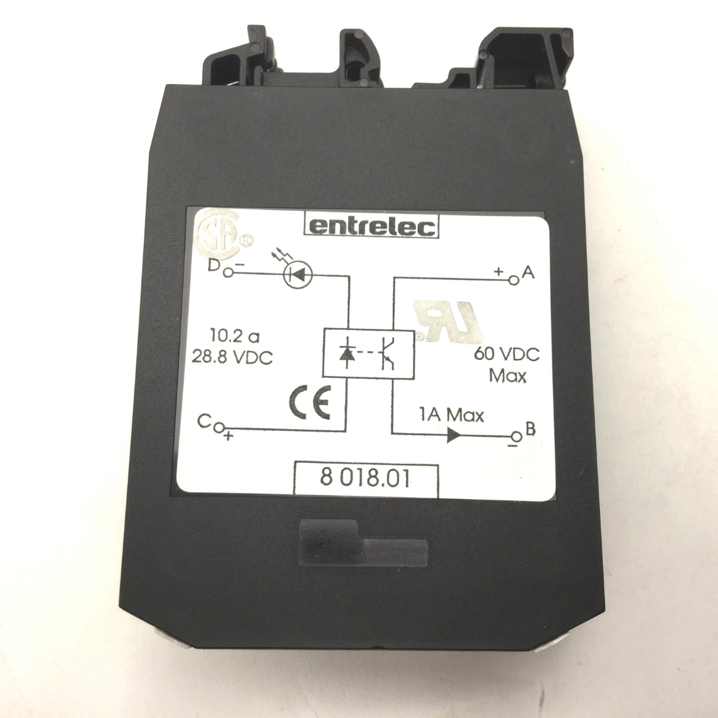Used Lot of 11 Entrelec 8018.01 Optocoupler Modules, In: 28.8VDC 10.2A, Out: 60VDC 1A