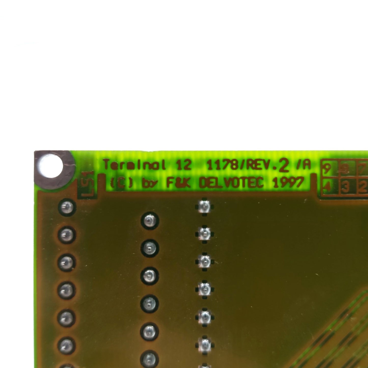 Used F&K Delvotec 1178 Terminal 12 Breakout Board, 15-Pin D-Sub Male to Terminals