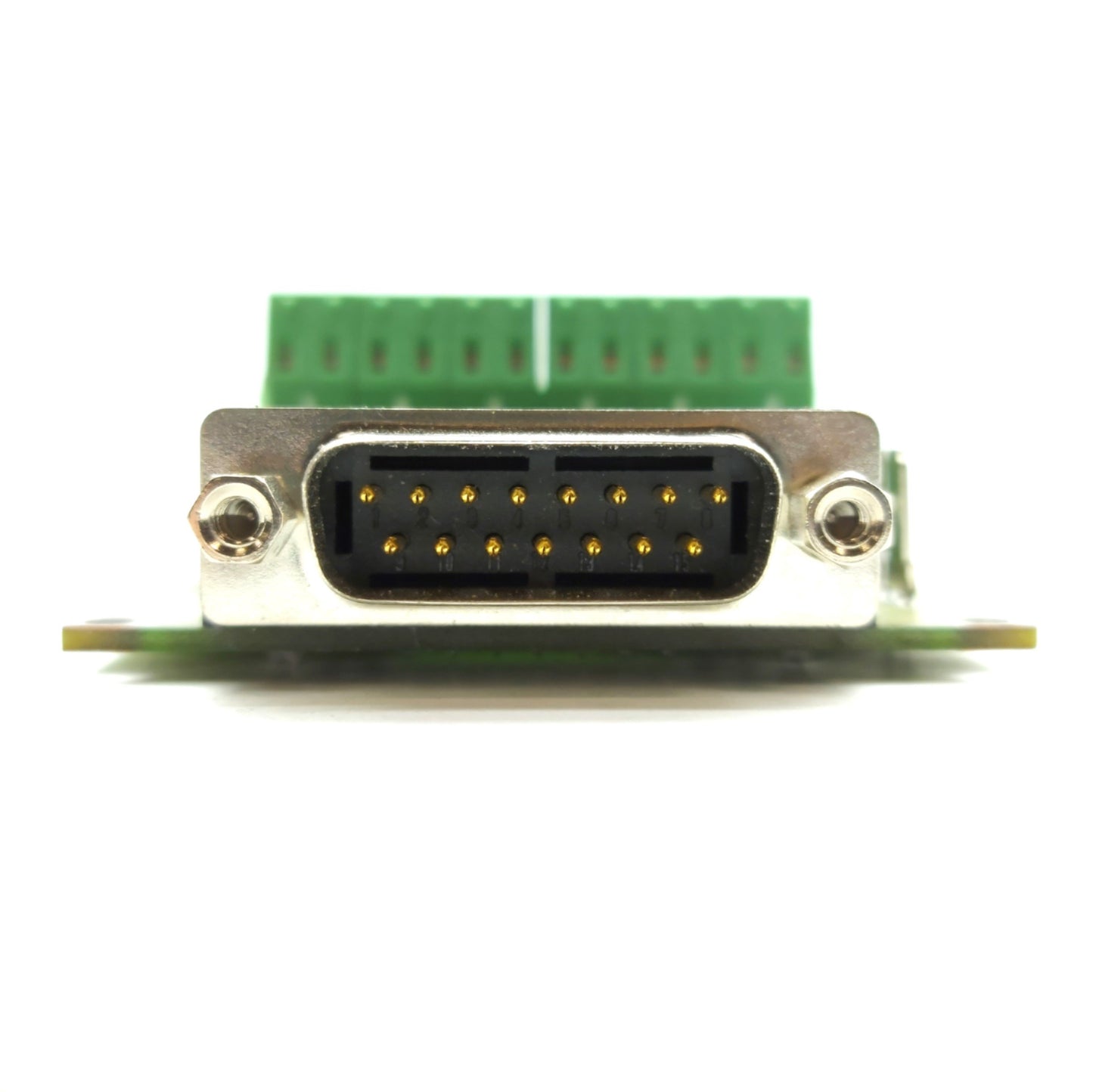 Used F&K Delvotec 1178 Terminal 12 Breakout Board, 15-Pin D-Sub Male to Terminals