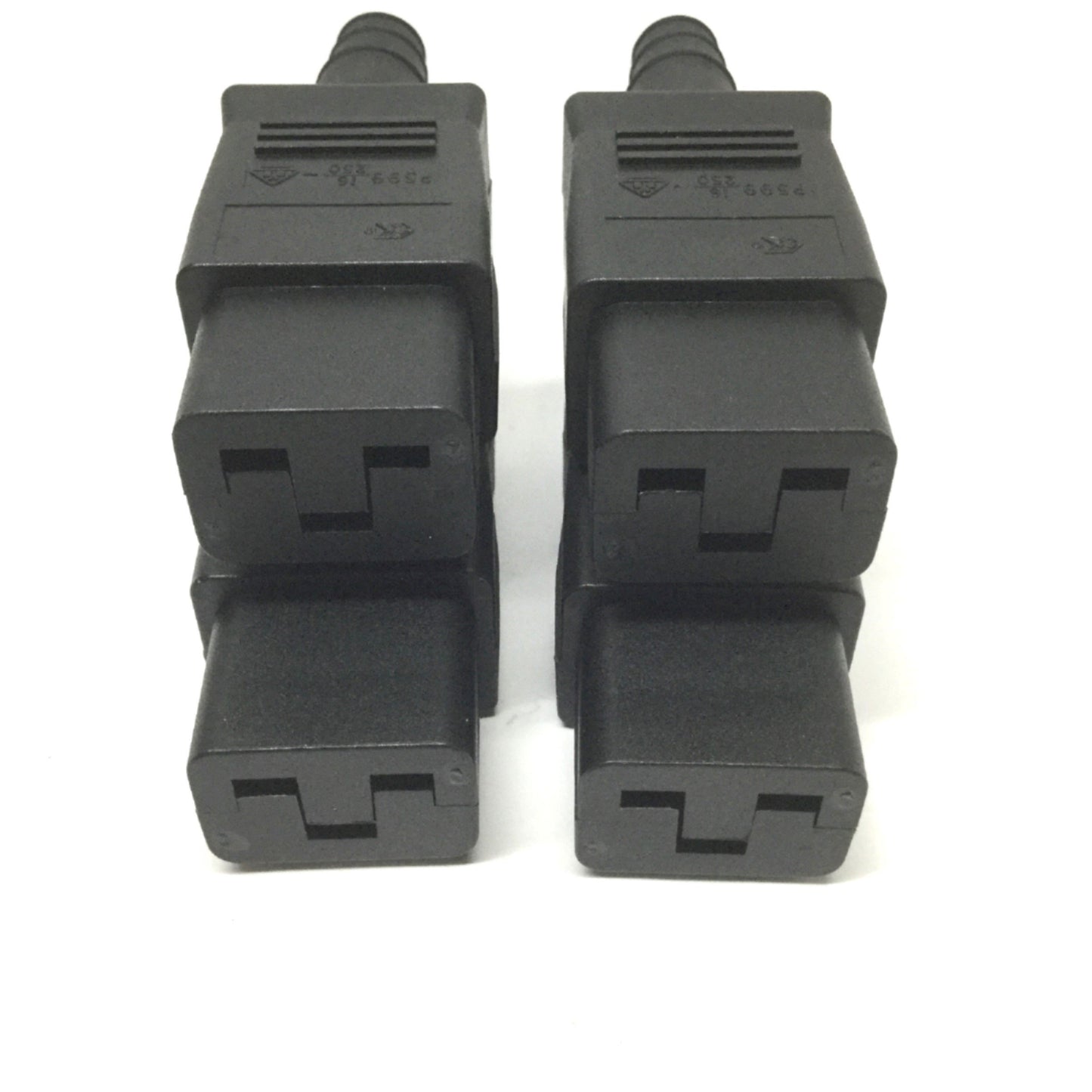 New Lot of 4 Bulgin PX0599 C19 Flex Connector Plug Straight Female 16A 250VAC 3-Pole