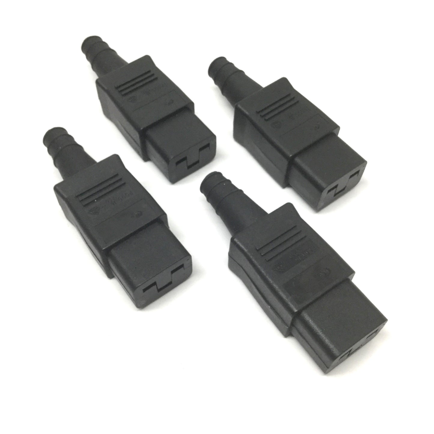 New Lot of 4 Bulgin PX0599 C19 Flex Connector Plug Straight Female 16A 250VAC 3-Pole