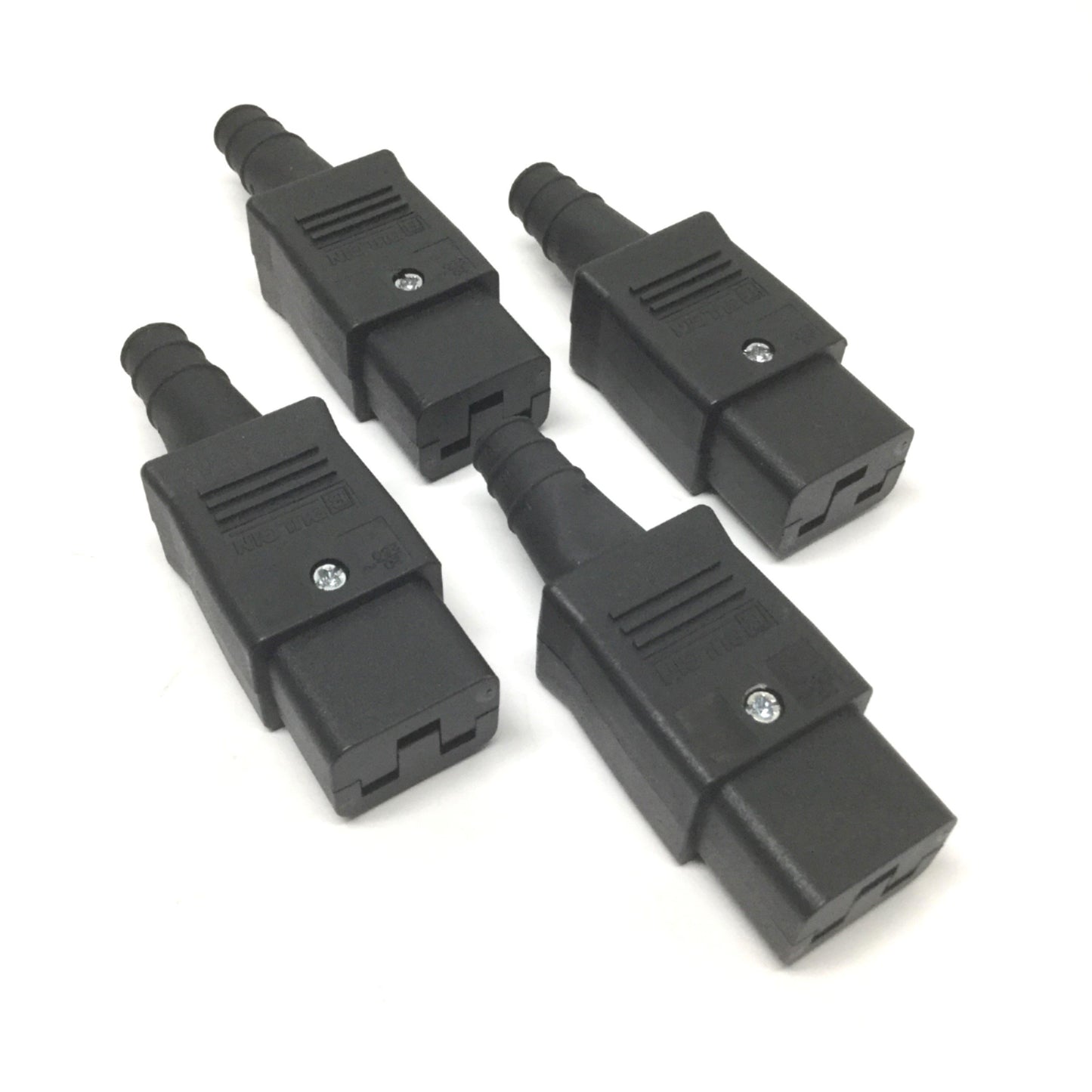 New Lot of 4 Bulgin PX0599 C19 Flex Connector Plug Straight Female 16A 250VAC 3-Pole