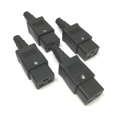 New Lot of 4 Bulgin PX0599 C19 Flex Connector Plug Straight Female 16A 250VAC 3-Pole