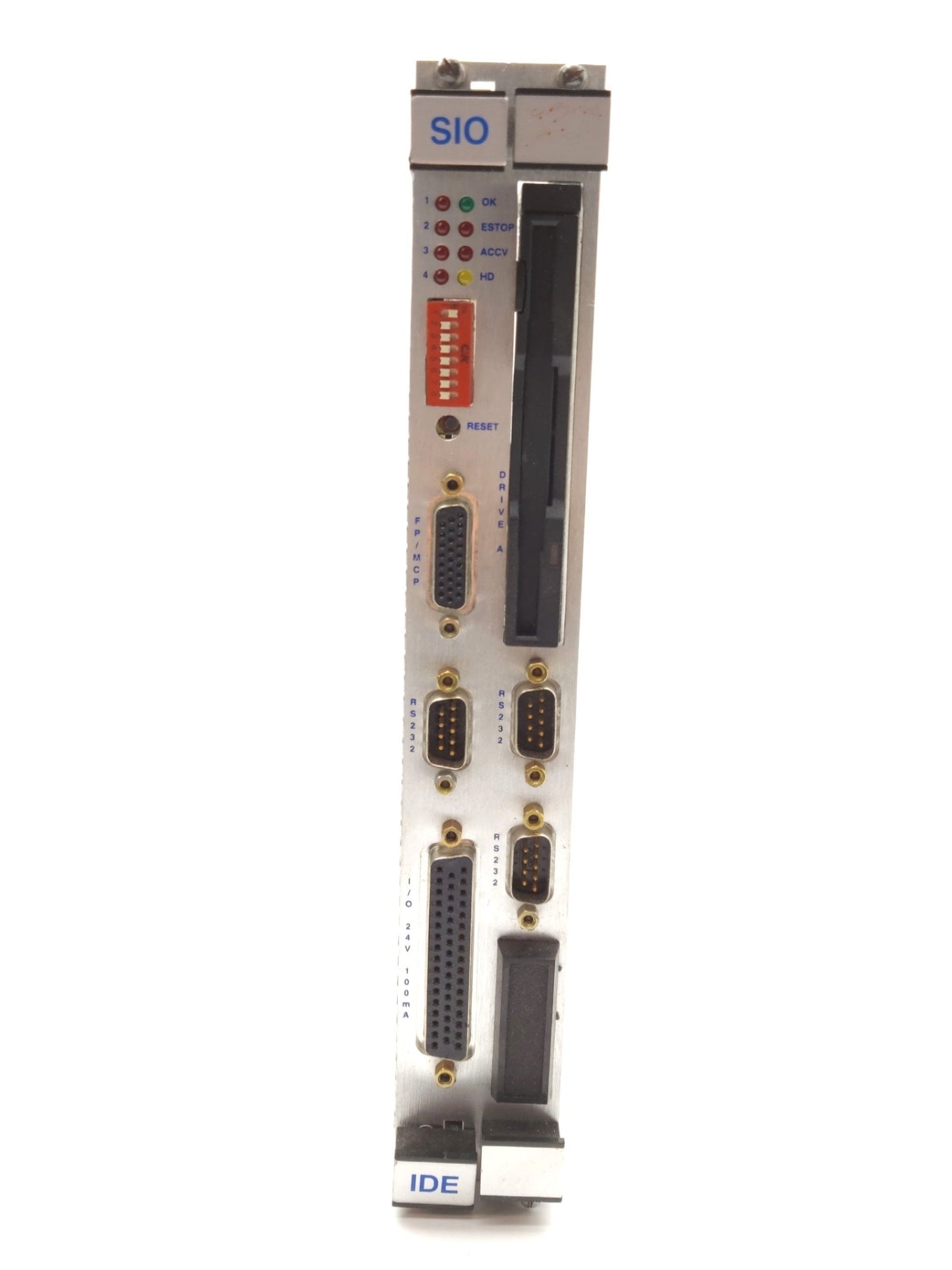 Used Adept 10332-22000 Rev. A SIO IED FDD/HDD Module Card for MV Controller, 3x RS232