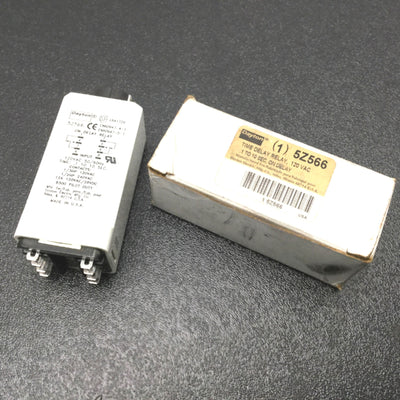 Used Dayton 5Z566 Time Delay Relay Range: 0.1 To 10 Seconds, Input: 120VAC 50/60Hz