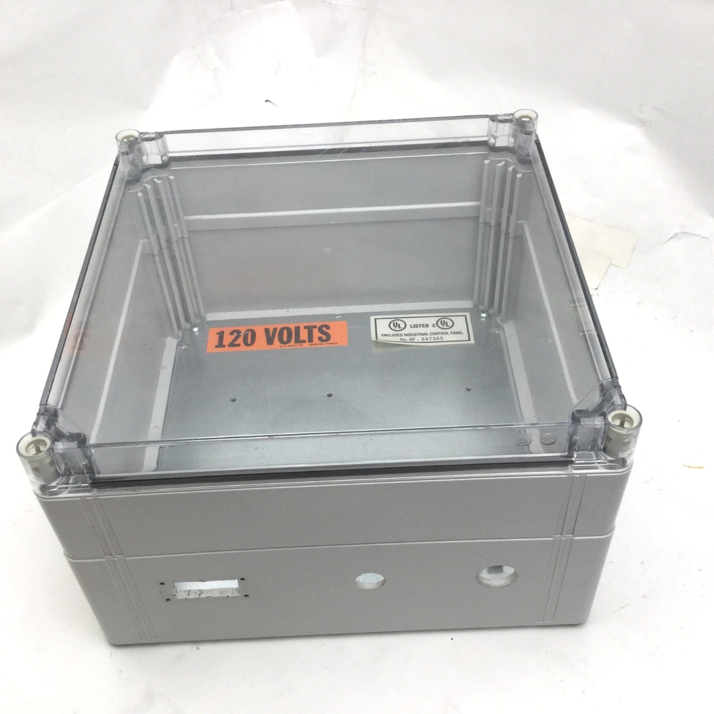 Used Hoffman Q-303018PCICC Electrical Enclosure, Dimensions: 7x11x11", *Holes*