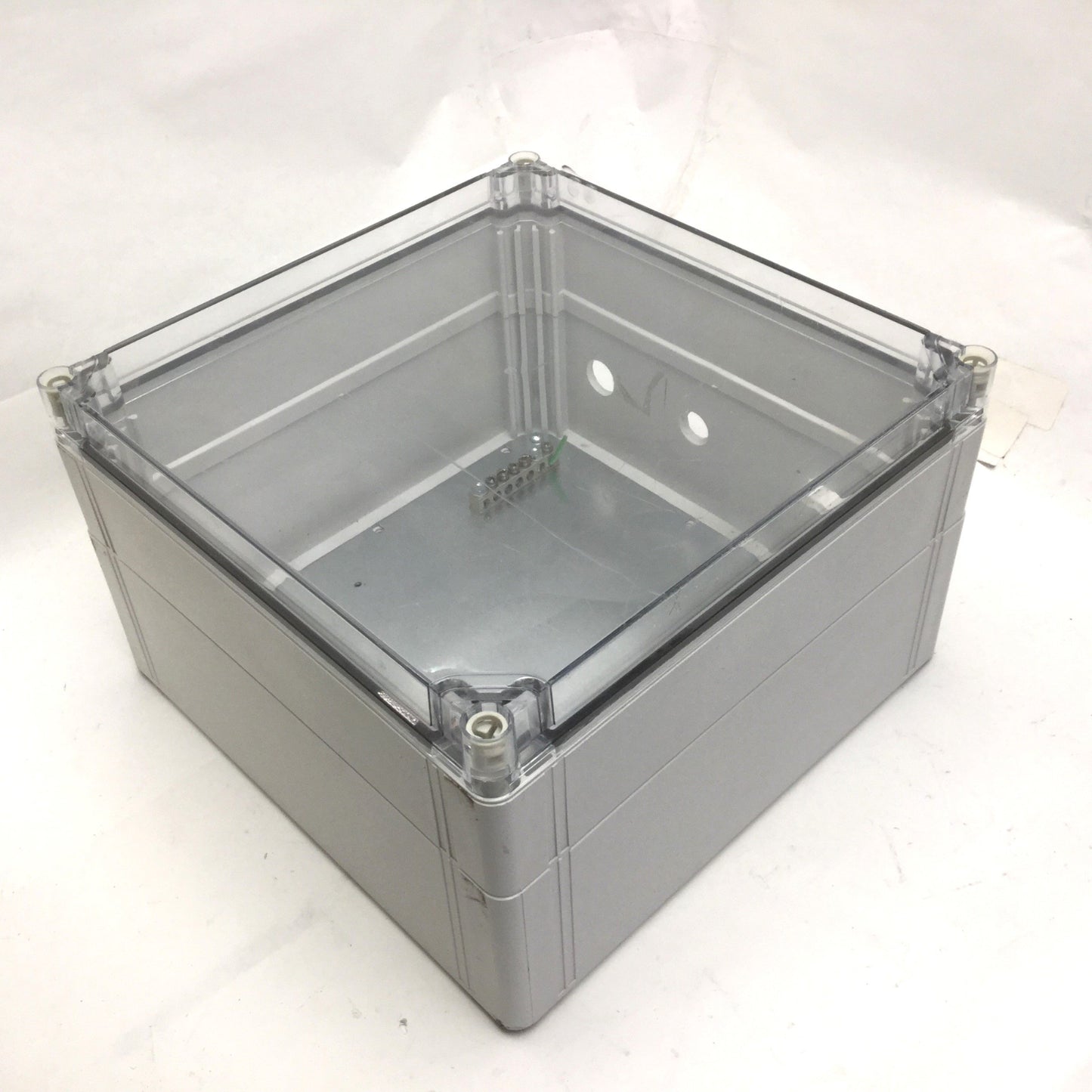 Used Hoffman Q-303018PCICC Electrical Enclosure, Dimensions: 7x11x11", *Holes*