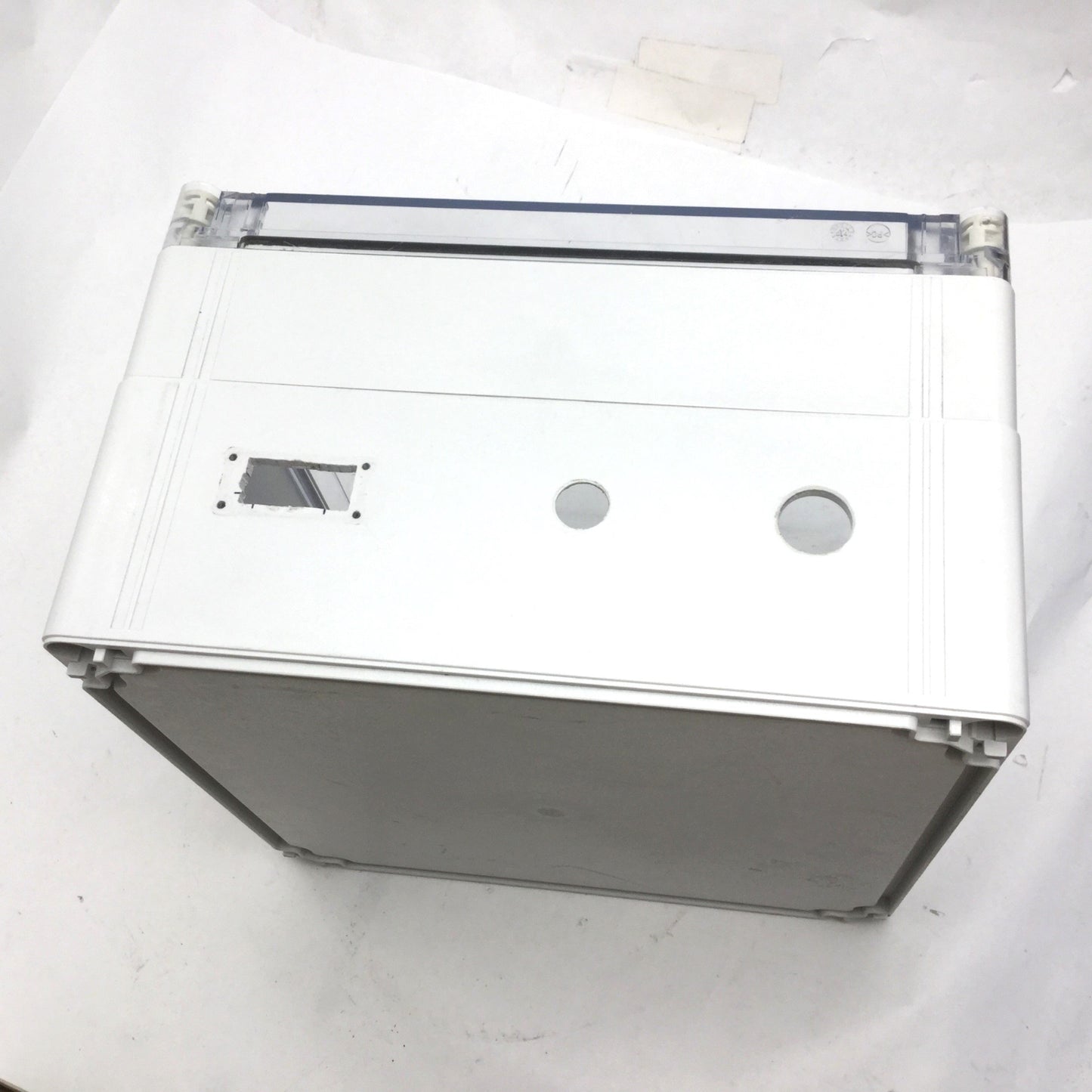 Used Hoffman Q-303018PCICC Electrical Enclosure, Dimensions: 7x11x11", *Holes*