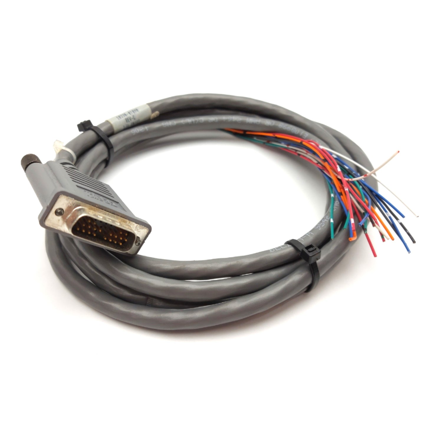 Used Adept 10330-01080 Rev. C Robot I/O Input Cable, 26-Pin D-Sub to Leads, 6' Long