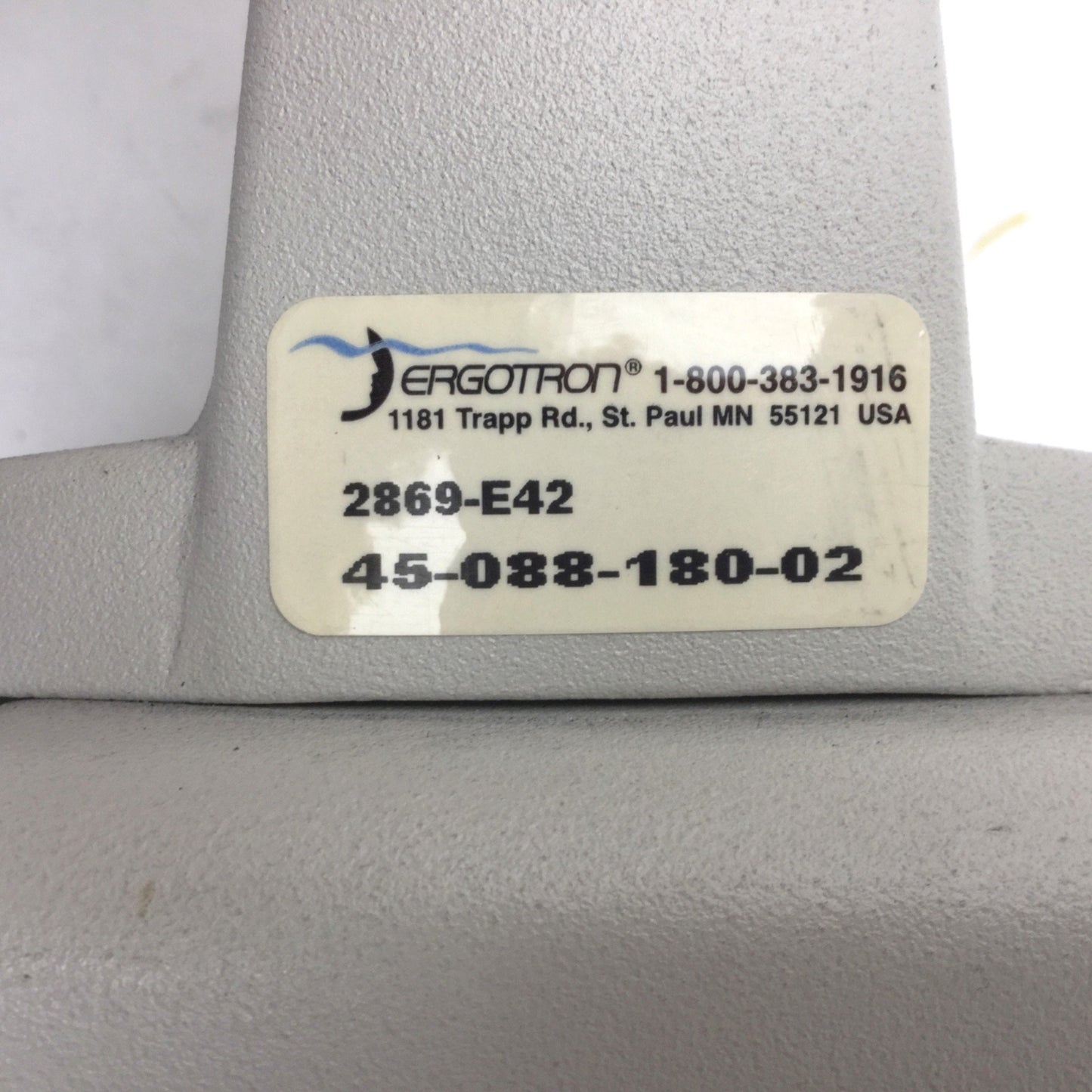 Used Ergotron 45-088-180-02 Monitor Desk Mount & Clamp, 45-088-180-02 Arm, 8" Post