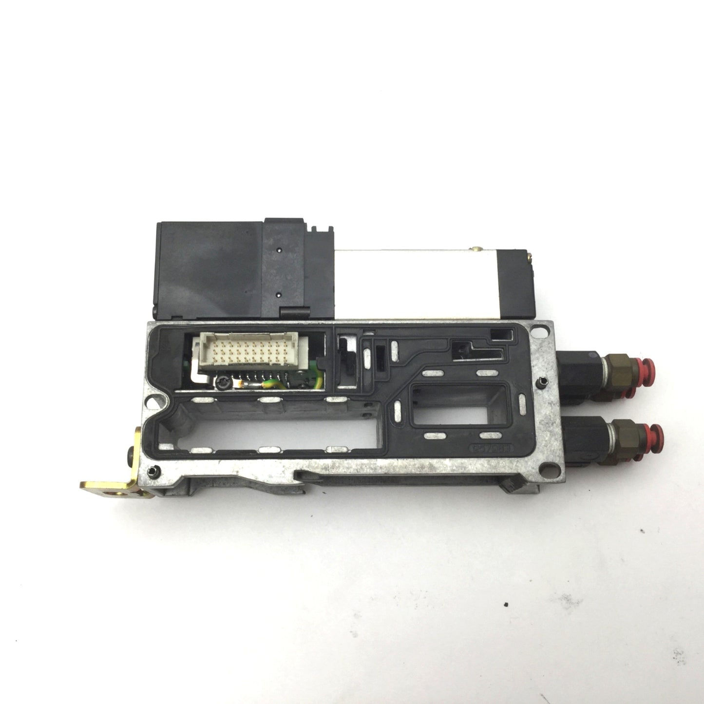 Used 2x Festo MT2H-5/2-4,0-L-S-VI Solenoid Valves On Festo VIGM-03-4,0 Manifold Block