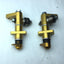 Used Set of 2 Hold Down Roller Clamp Pivot Actuator, 1-3/8" Roller, 1-1/8" to 1-3/16"