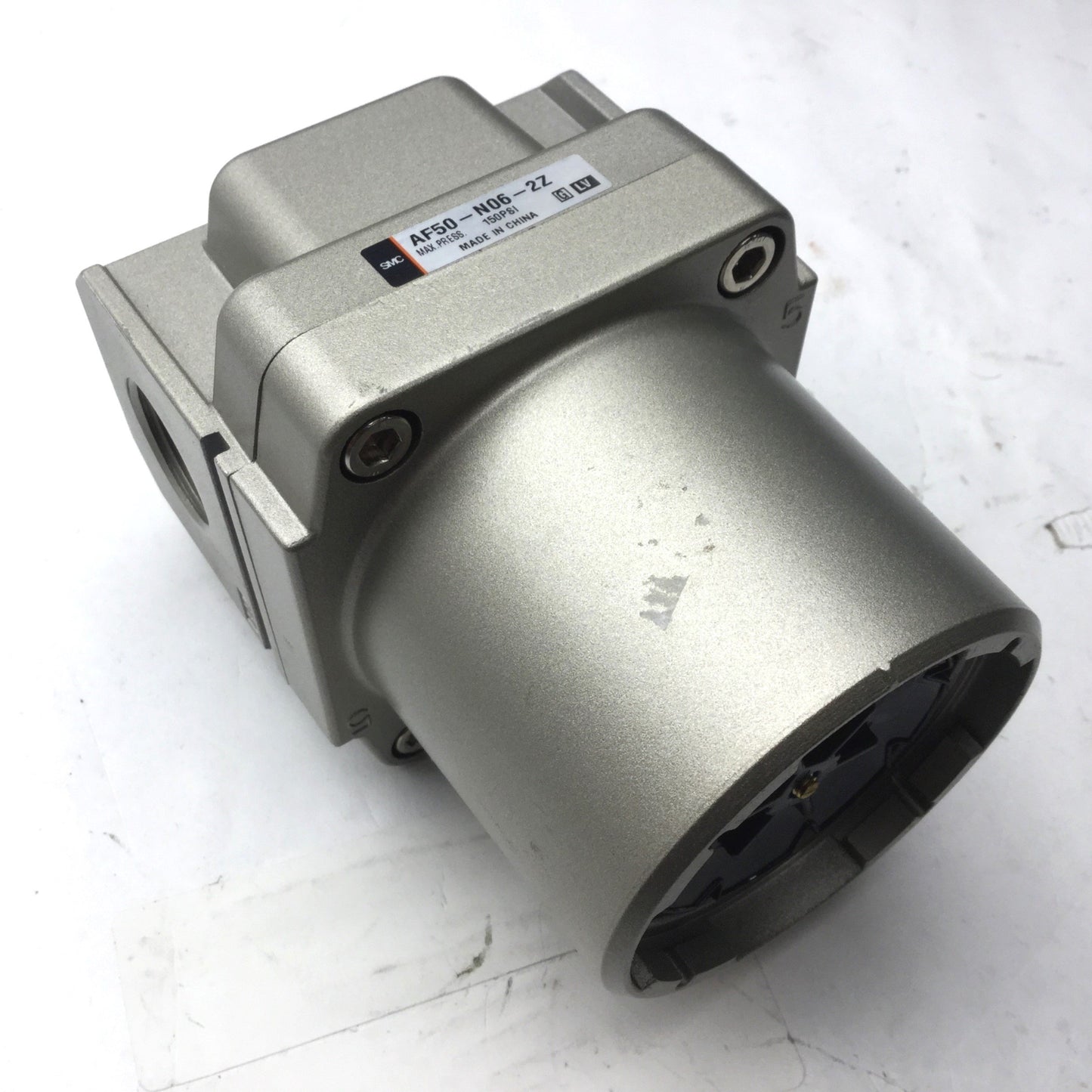 Used SMC AF50-N06-2Z Pneumatic Filter, Ports: 3/4" NPT, Pressure: 150psi (1MPa)