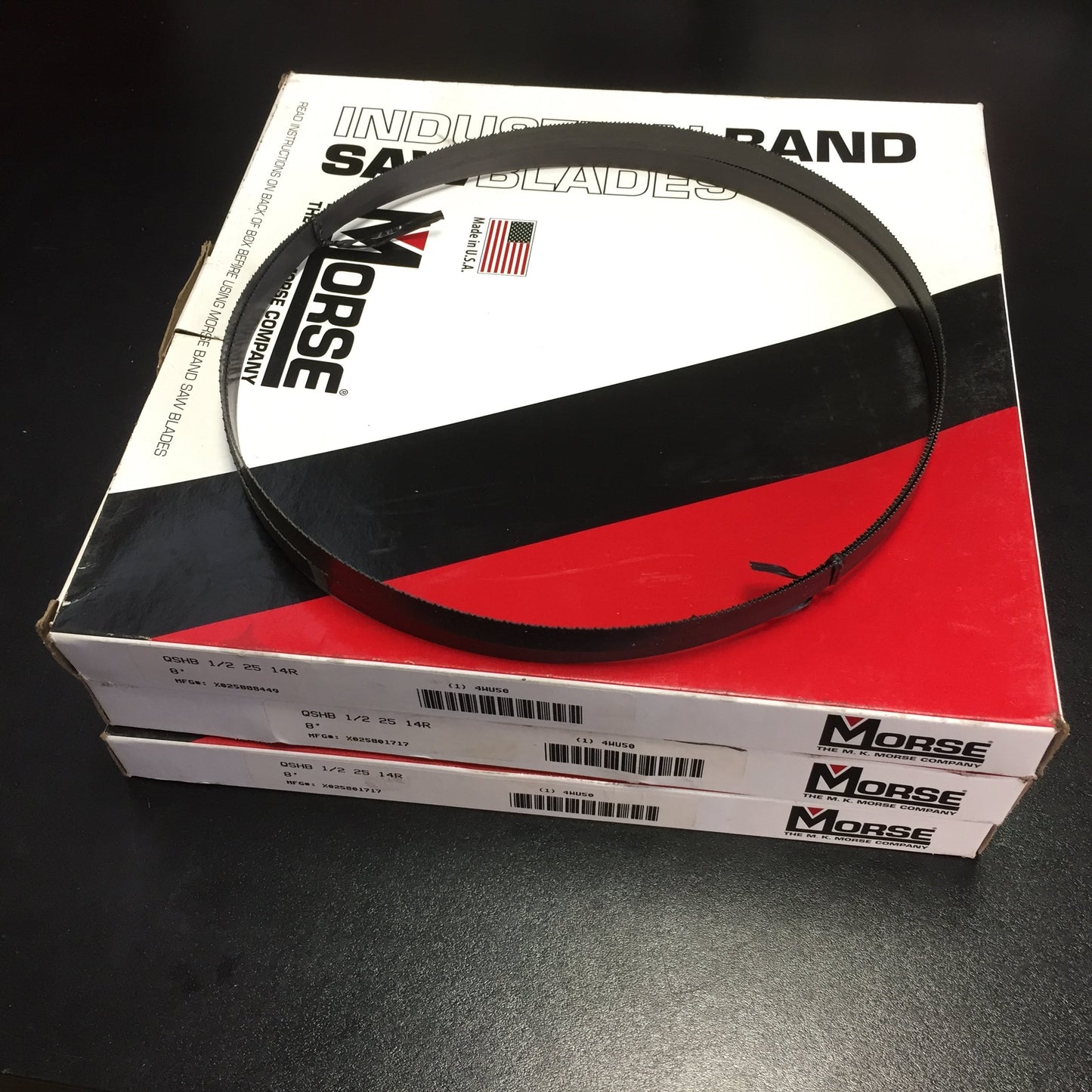 New Lot of 3 Morse 4WU50 Band Saw Blades, Width 1/2", Length 8', 14 Teeth Per Inch