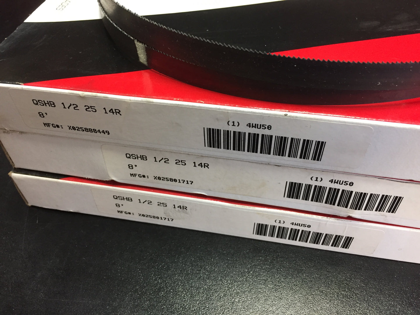 New Lot of 3 Morse 4WU50 Band Saw Blades, Width 1/2", Length 8', 14 Teeth Per Inch