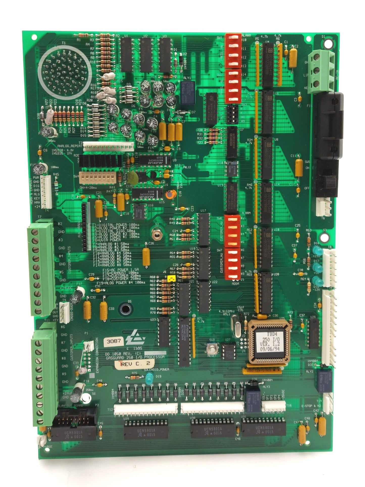 Used Air Products DD 1050 Rev. C I/O Processor Board for Gasguard 250