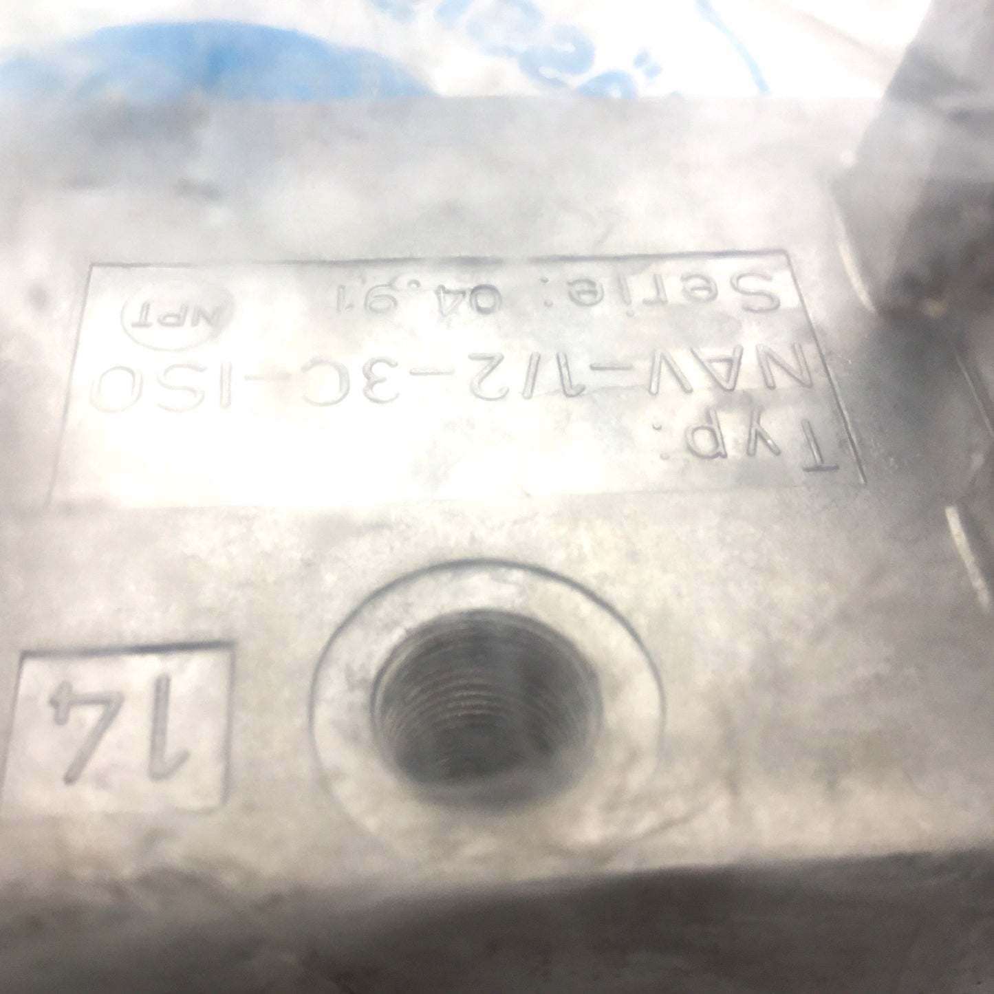 New Festo NAV-1/2-3C-ISO Manifold Sub-Base, Series: 04.91, G1/2 Body, Aluminum