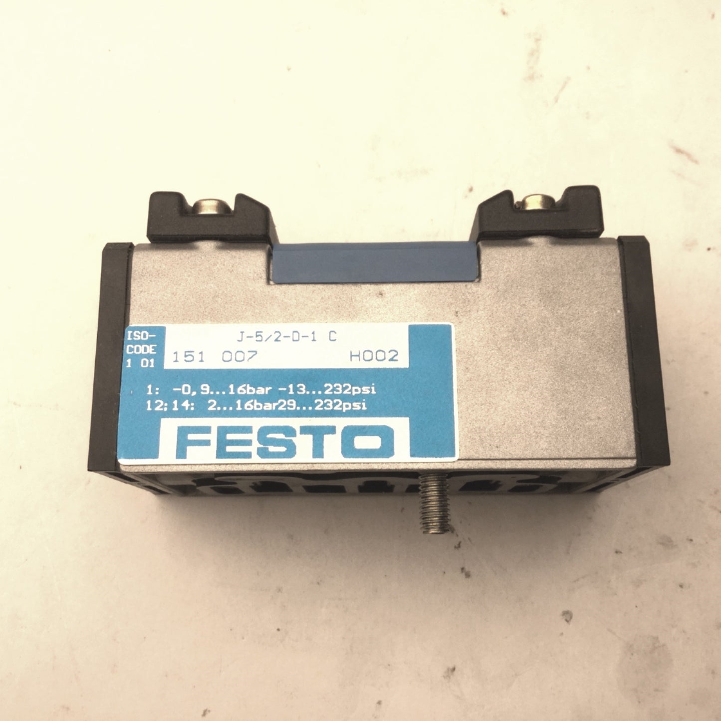 New – Open box Festo J-5/2-D-1 C Bistable Pneumatic Piston Gate Valve, -0.9 to 16 Bar