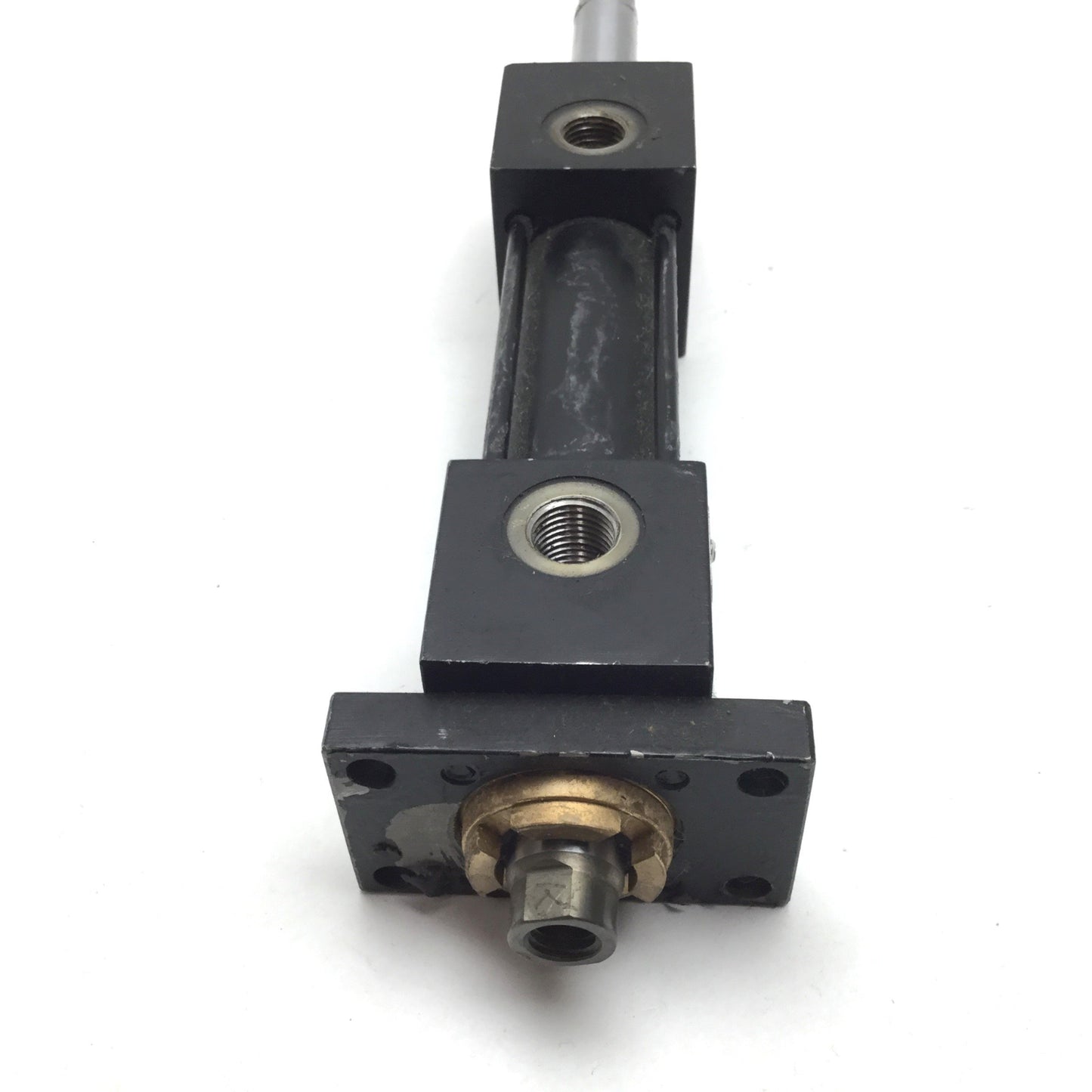 Used Parker KJ-2AR29M29M Pneumatic Double Rod Cylinder, Bore: 25.4mm, Stroke: 50mm