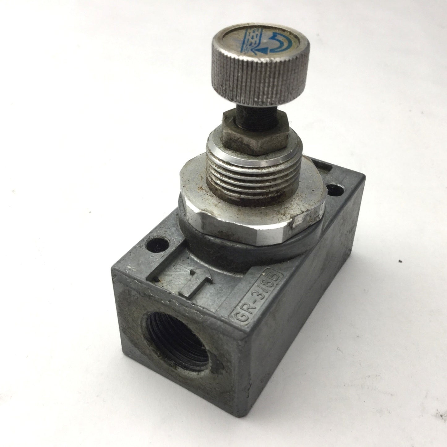 Used Festo GR-3/8B One Way Flow Control Valve, 0.1-10 Bar, 3/8" NPT