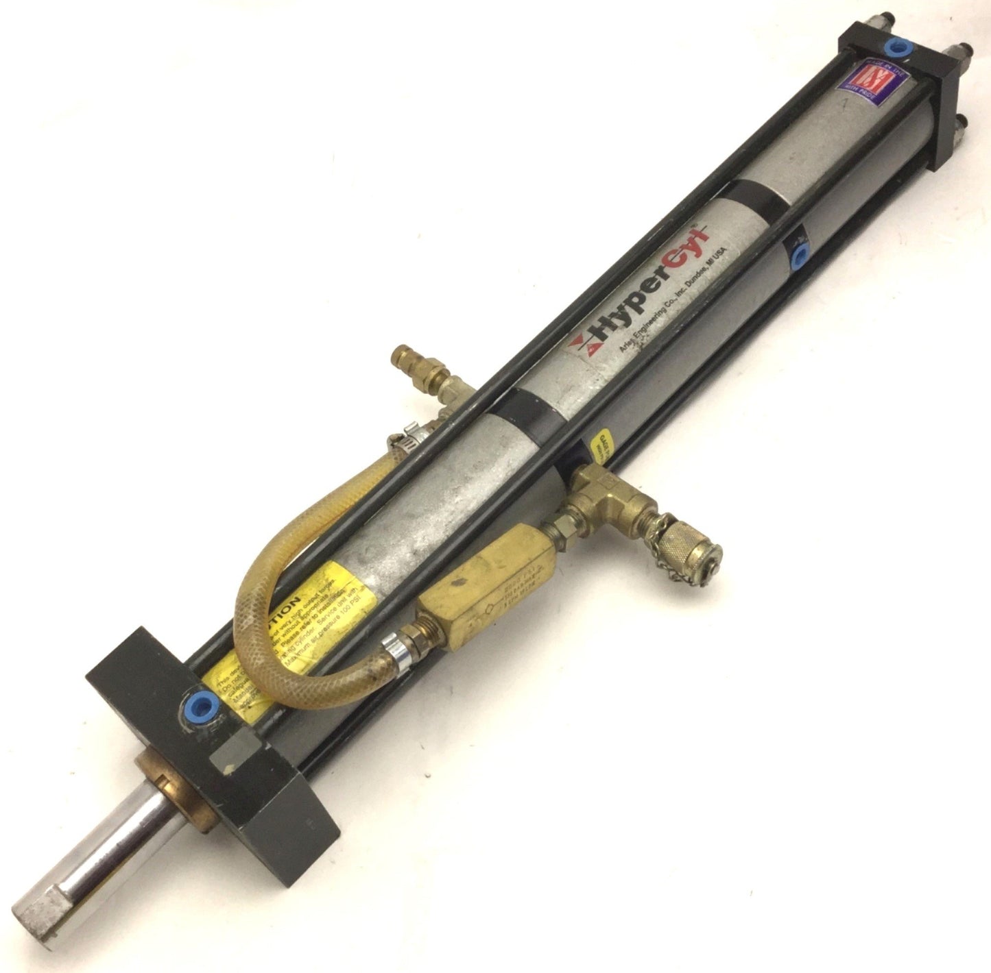 Used HyperCyl HPI-1-2.00-.25-FH Cylinder, Total Stroke: 2", Power Stroke: 0.25"