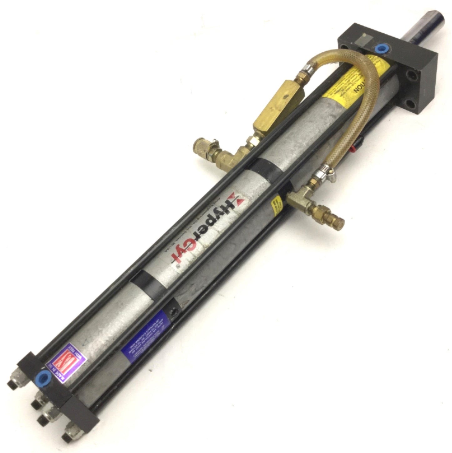 Used HyperCyl HPI-1-2.00-.25-FH Cylinder, Total Stroke: 2", Power Stroke: 0.25"