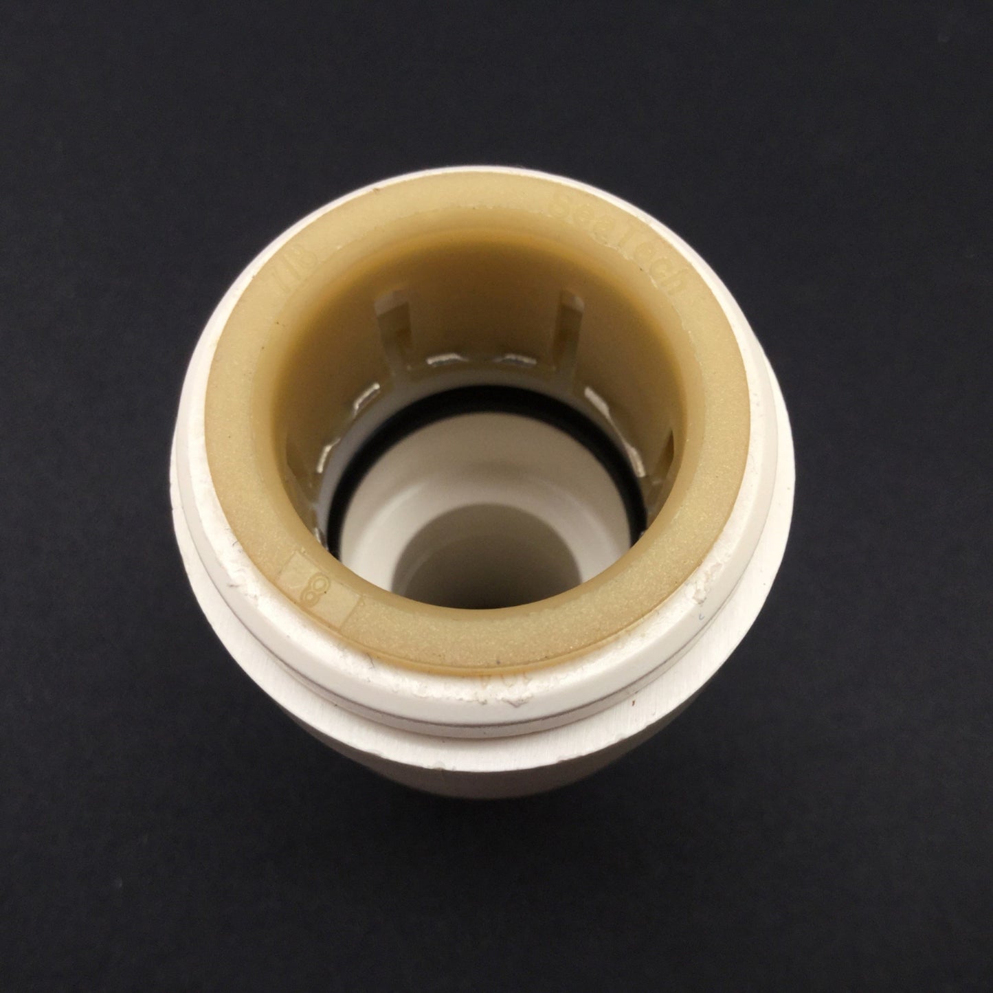 New – Open box Lot of 3 Sea Tech Push Fit to Barbed Adapter Fitting, 7/8" Push Fit to 3/4" Barb