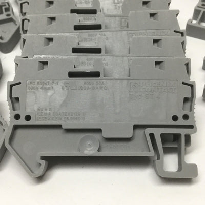 New – Open box Lot of 25 Phoenix Contact ST 4 Feed-Thru Spring Cage Terminal Blocks, 28-10 AWG