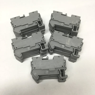 New – Open box Lot of 25 Phoenix Contact ST 4 Feed-Thru Spring Cage Terminal Blocks, 28-10 AWG