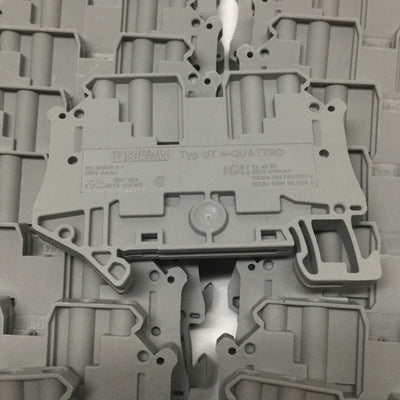 New – Open box Lot of 18 Phoenix Contact UT 4-QUATTRO Feed-Through Terminal Blocks, 26-10 AWG
