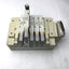 Used Bank of 5 SMC SV2100-5FU Solenoid Valves, 5-Port, 2-Position *Broken Connection*
