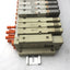 Used Bank of 10 SMC SV2100-5FU Solenoid Valves 5-Port, 2-Position *Broken Connection*